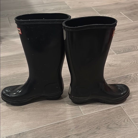 Hunter Black Rain Boots Size 4 - Picture 5 of 10